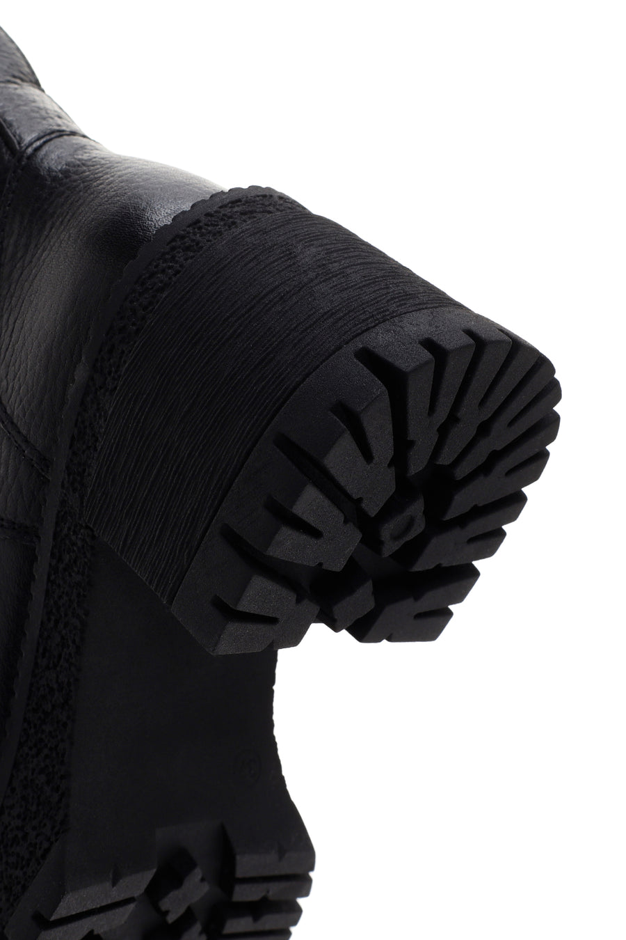 Women's Black Leather Zippered Heeled Boots
