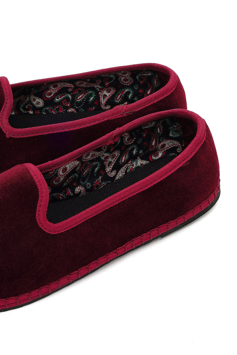 Women's Burgundy Fabric Loafer