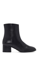 Woman Black Zippered Low Heeled Shoes Leather Boat | Derimod