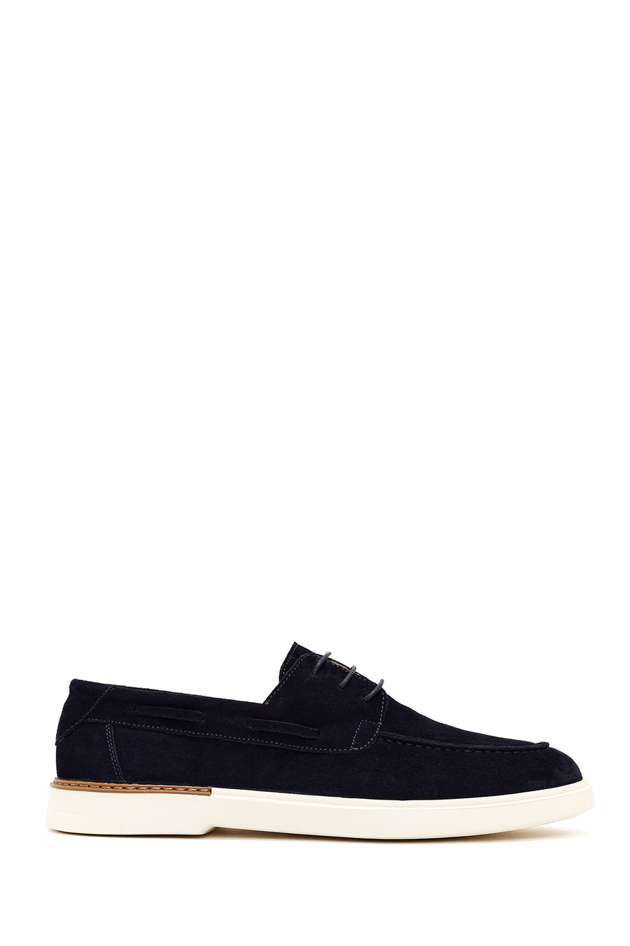 Men's Navy Blue Lace-up Suede Leather Casual Shoes 26SFD610510 | Derimod