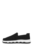 Men's Black Nubuck Leather Comfort Loafer | Derimod