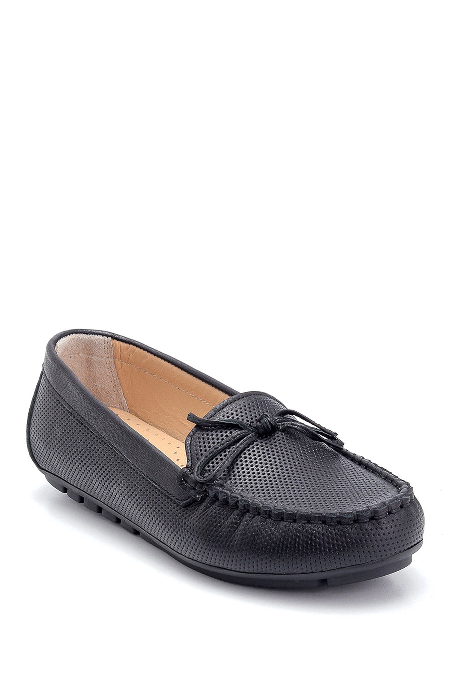 Women's Leather Bow Detailed Loafer