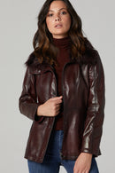 Gaby Women's Leather Jacket | Derimod
