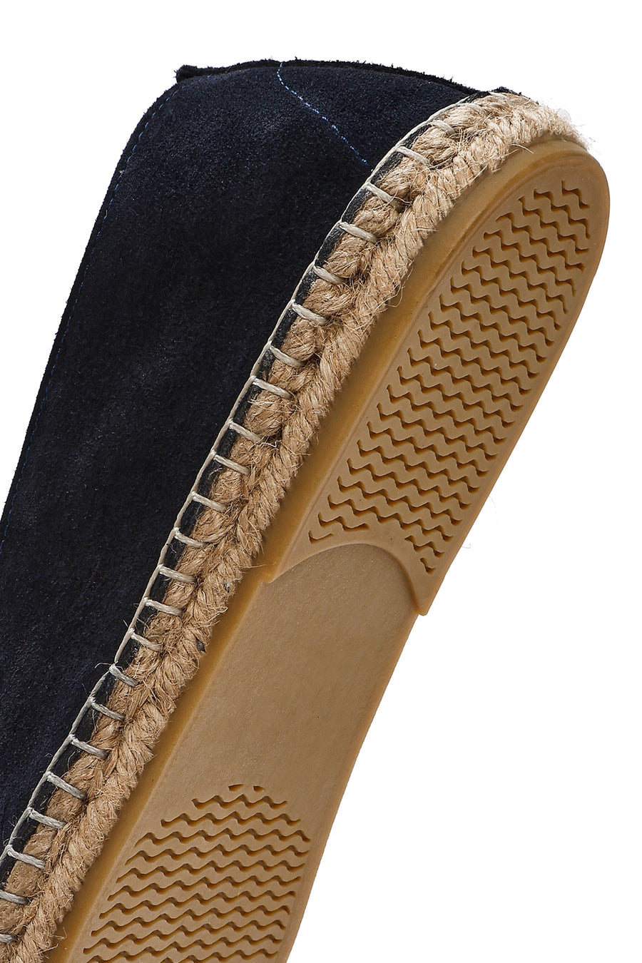Men's Navy Blue Suede Leather Espadrille