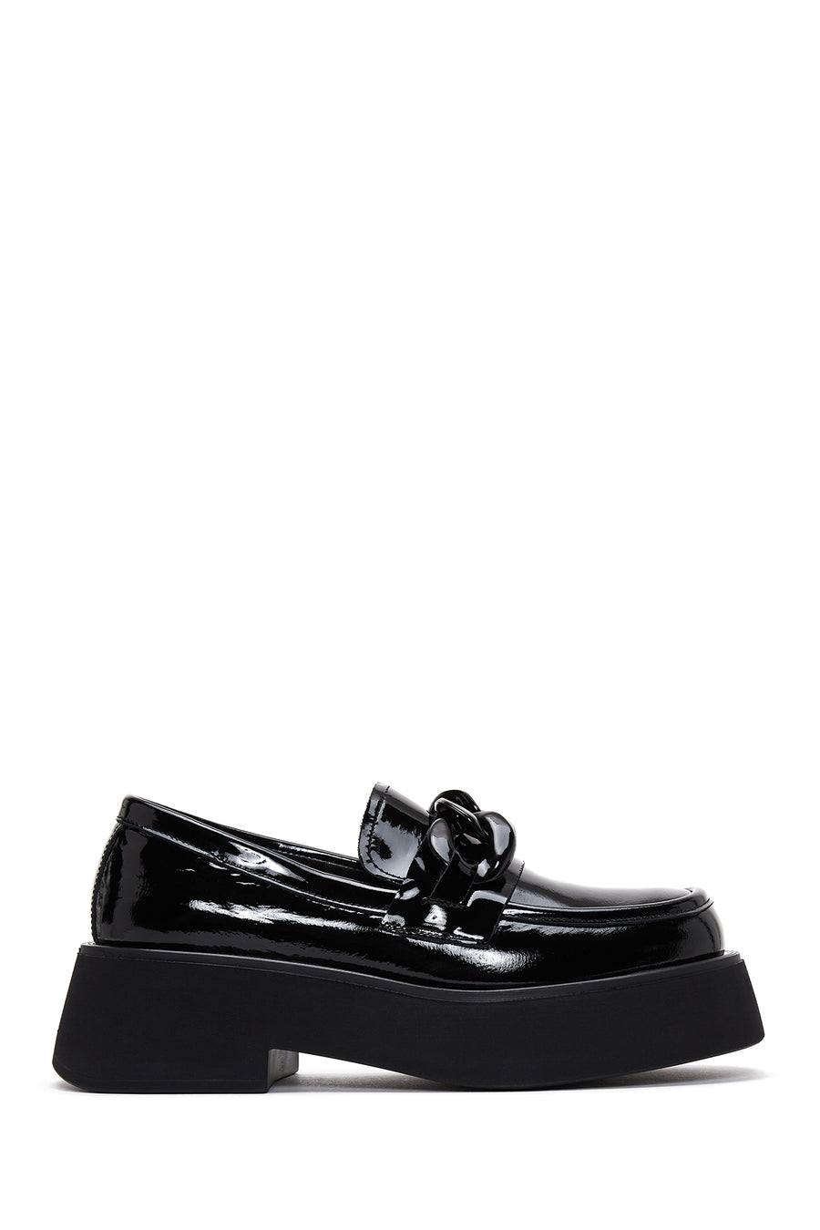 Kadın Siyah Rugan Deri Tokalı Loafer 22WFD550016 | Derimod