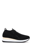 Women's Black Stone Sneaker | Derimod