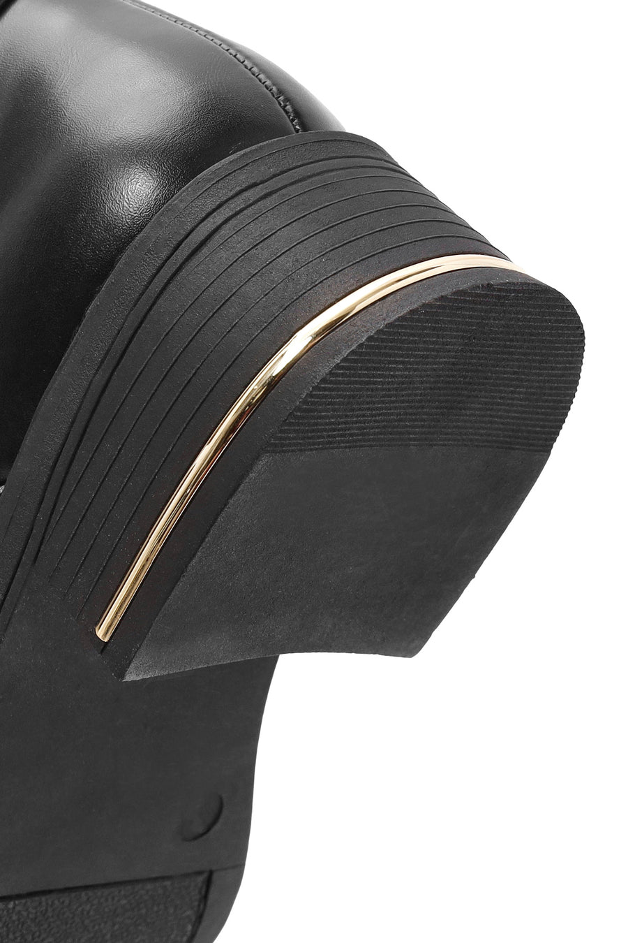 Women's Black Zipper Buckle Detail Boots