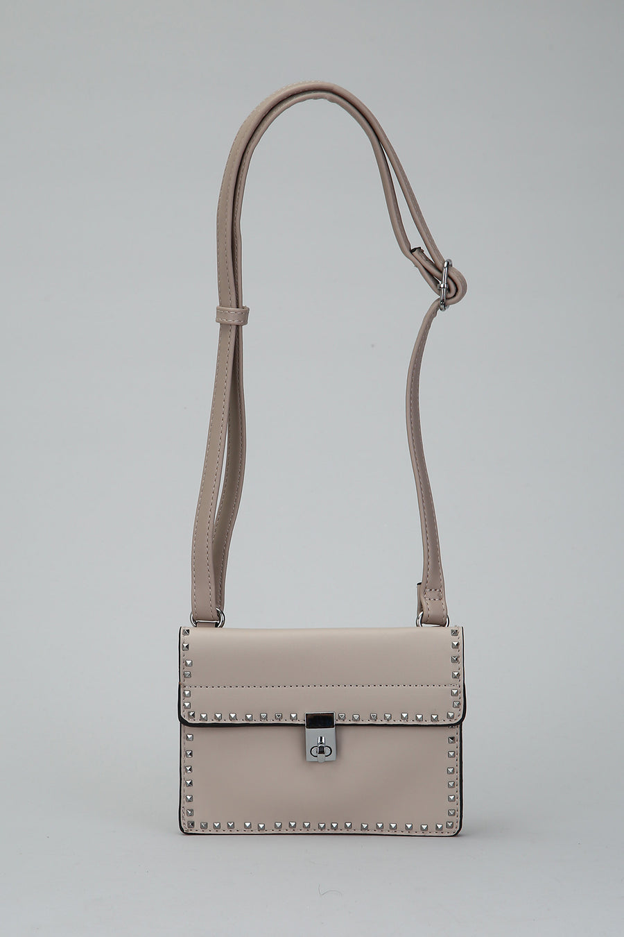 Women's Crossbody Bag with Staple Detail