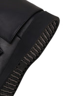 Woman Black Leather Boots | Derimod