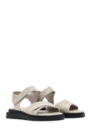 
Women's Gray Strapped Leather Sandal
 | Derimod