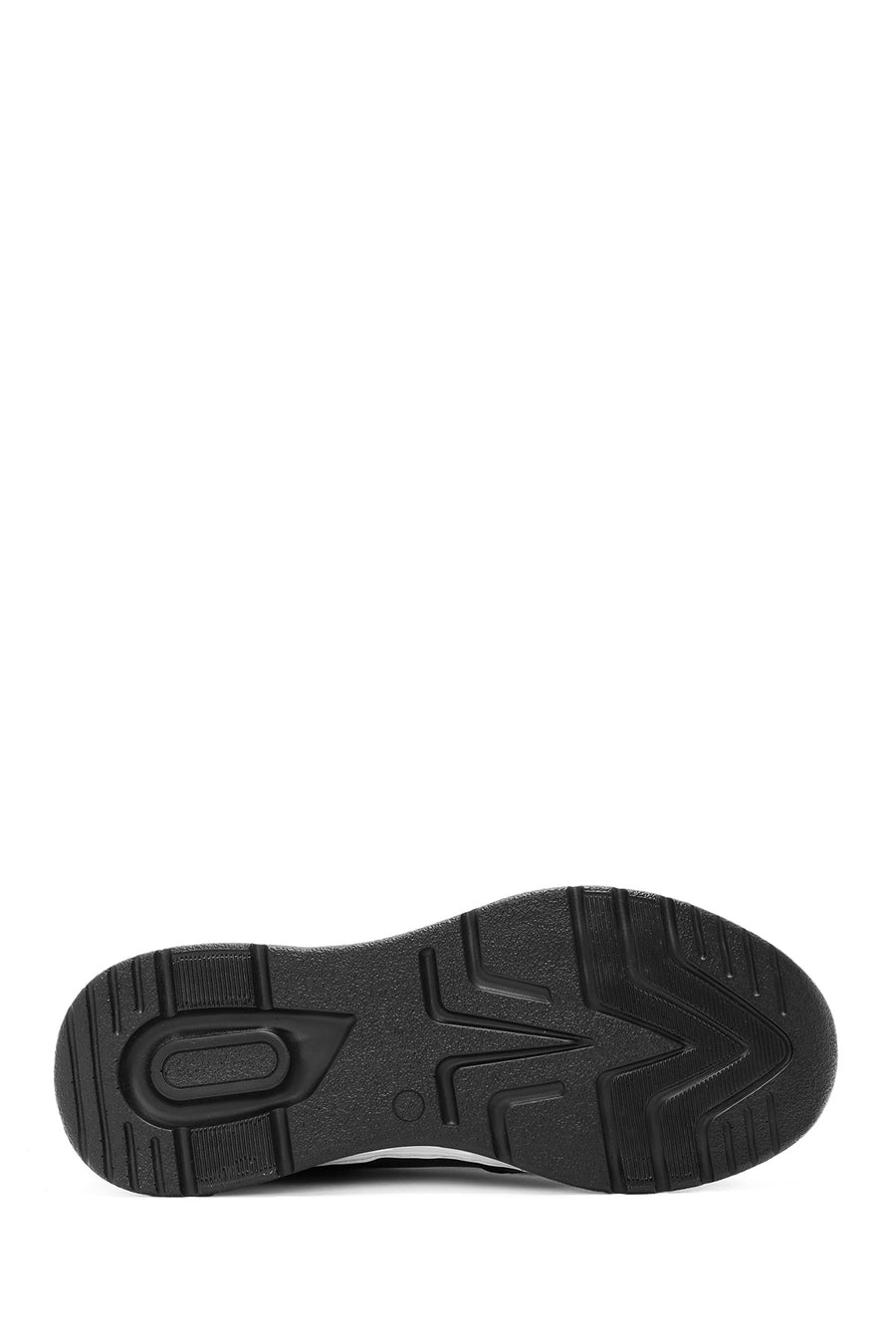 Woman Black Lace-Up Leather Sneaker
