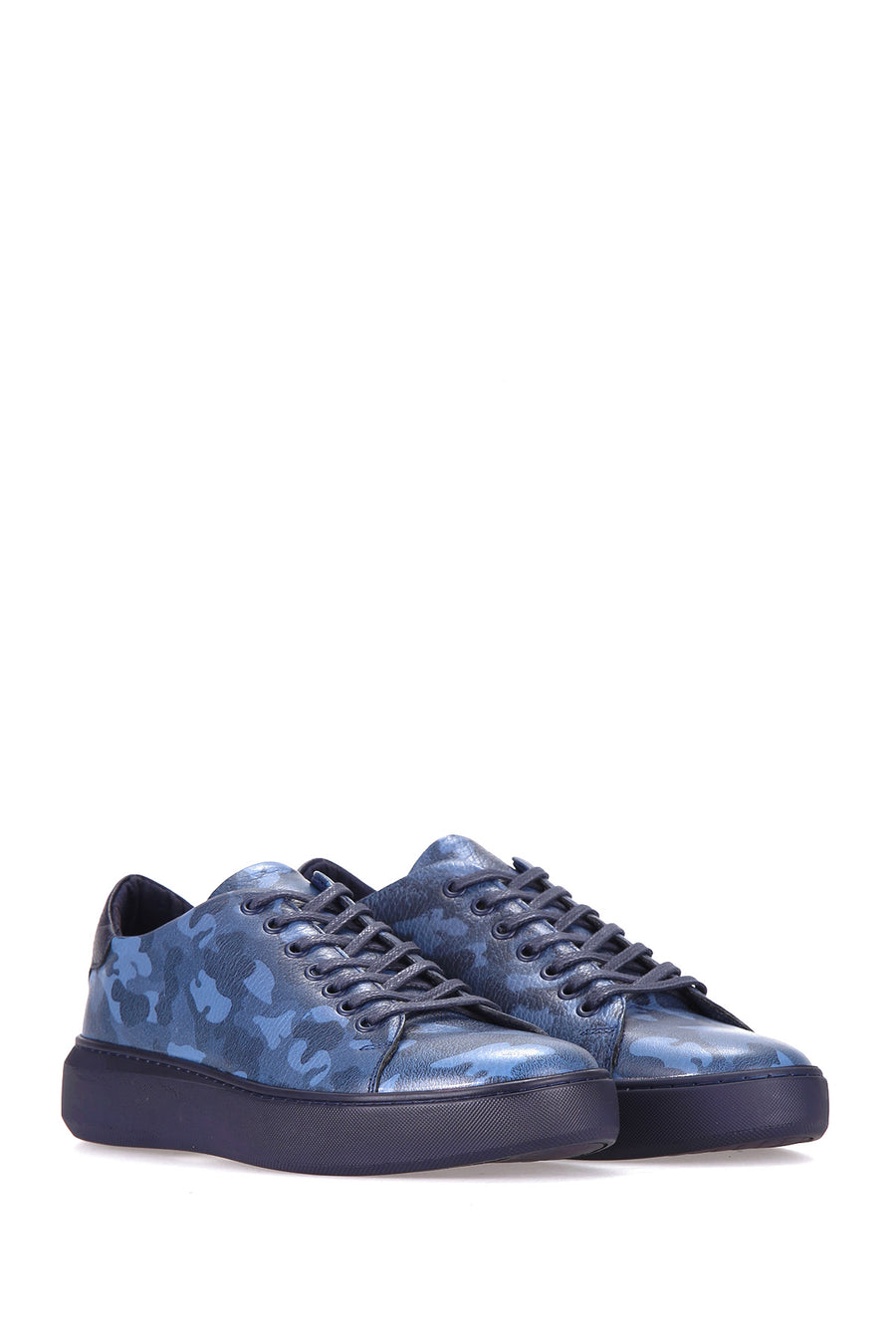 Kamuflaj Desen Erkek Deri Sneaker
