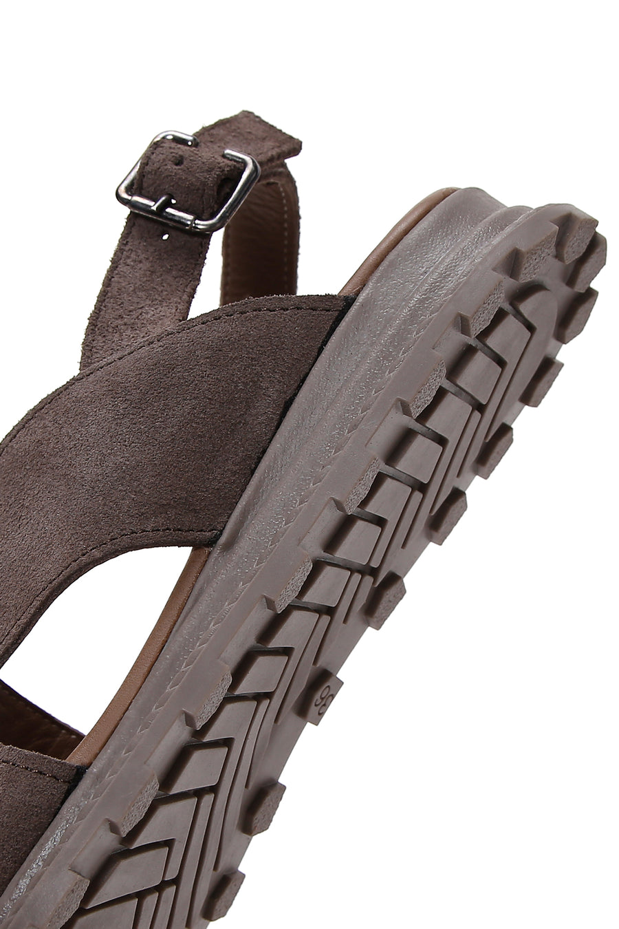 Women's Mink Ankle Strap Suede Leather Sandals