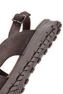 Women's Mink Suede Leather Sandals | Derimod