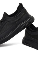 Men's Black Lace-Up Thick-Soled Leather Sneaker | Derimod