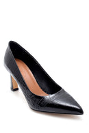 Women's Leather Crocodile Patterned Stiletto | Derimod