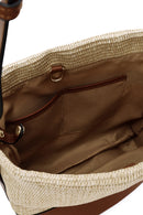 Women's Beige Straw Shoulder Bag | Derimod