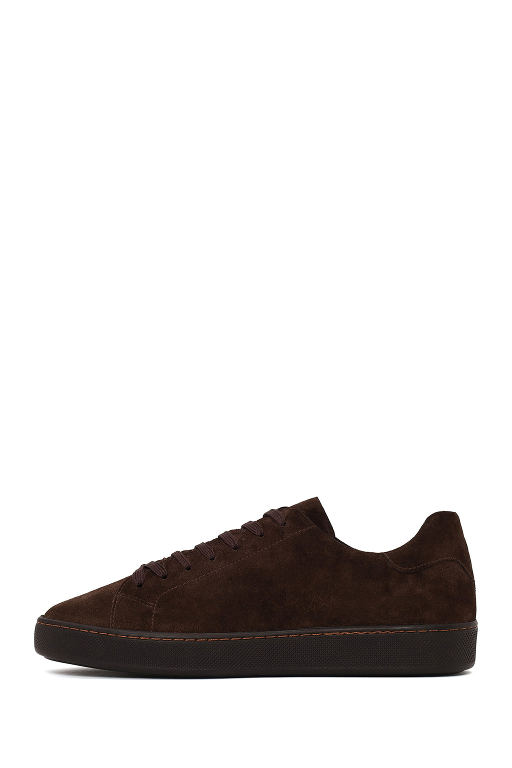 Erkek Kahverengi Bağcıklı Süet Deri Sneaker