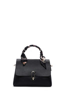 Women's Black Long Strap Handbag with Accessory Detail | Derimod