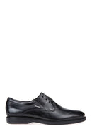 Geox Men's Black Brayden Laced Leather Masculine Classic Shoes | Derimod