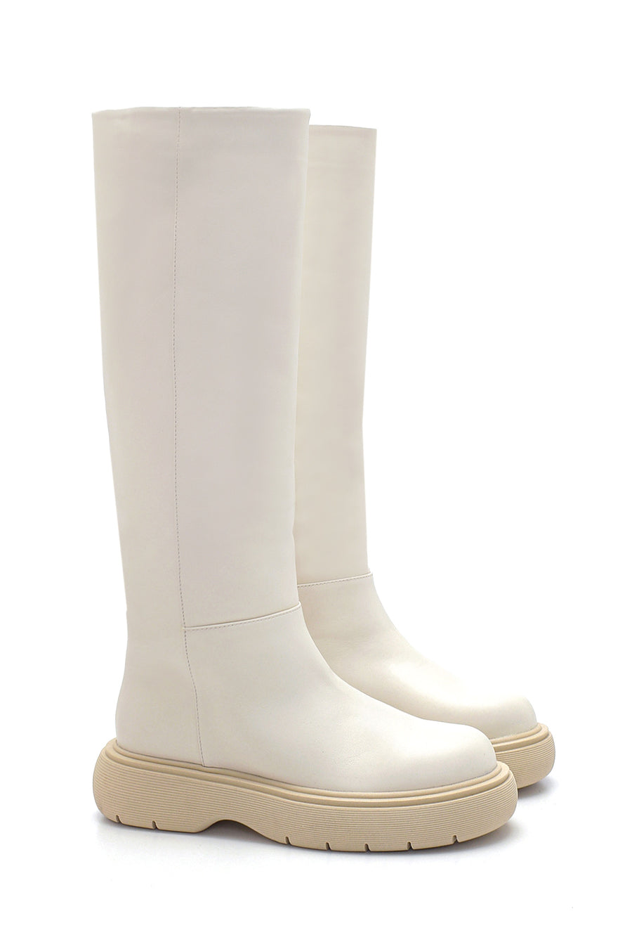 Women's Leather Thick Sole Boots
