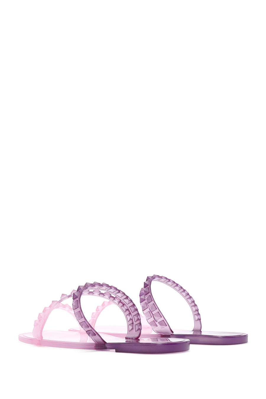 Women's Purple Transparent Jelly Slippers