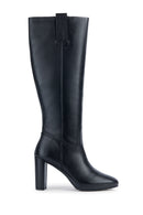 Geox Women's Black Walk Pleasure Leather Plaftorm Heeled Boots | Derimod