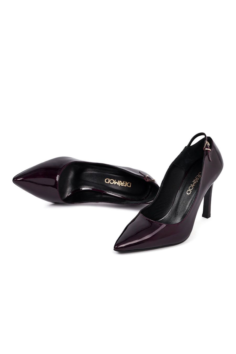 Woman Burgundy Thin Heel Patent Leather Leather Stiletto