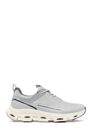 Men's Grey Lace-Up Thick-Sole Fabric Sneakers | Derimod