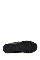 Derimod Zero Women's Black Zippered Wedge Heel Fabric Sneakers | Derimod
