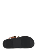 Woman Tan Embellished Sandals | Derimod