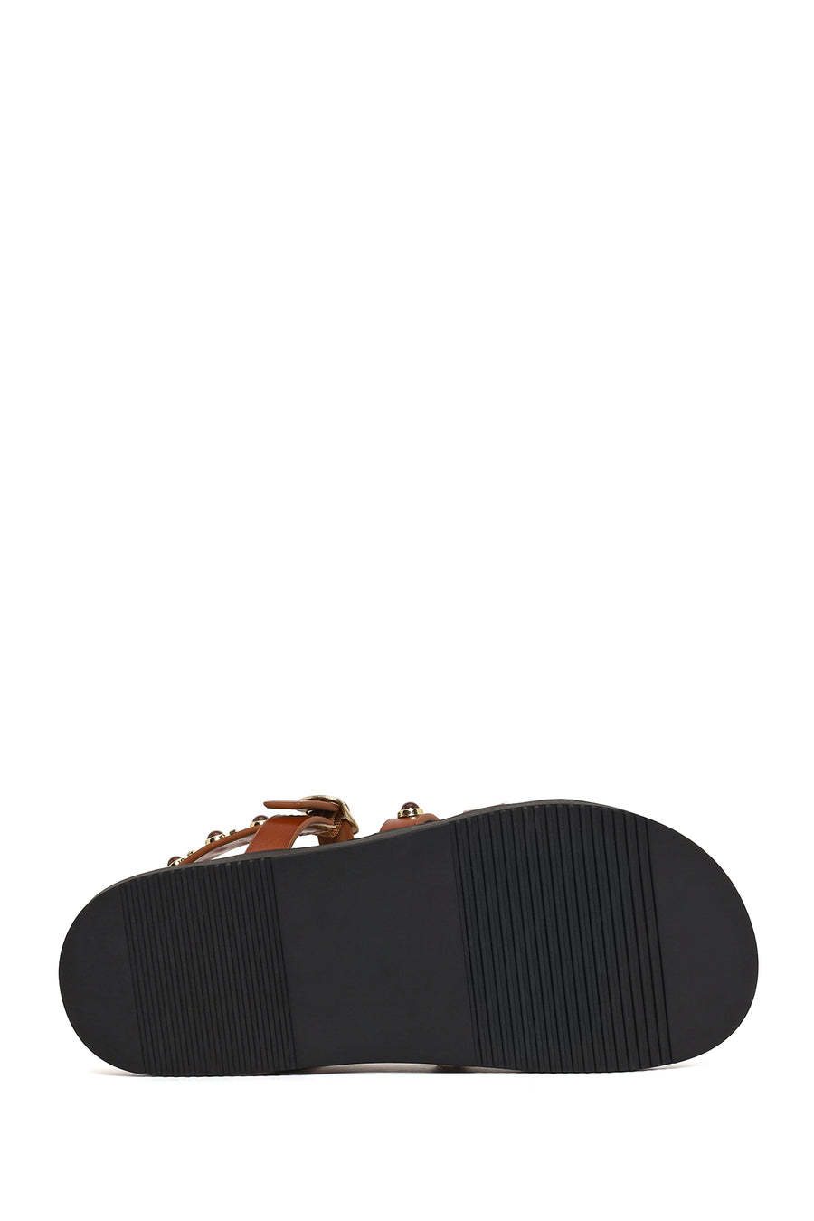Woman Tan Embellished Sandals