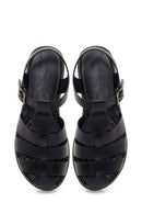 Women's Black Ankle Buckle Sandals | Derimod