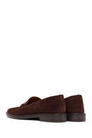 Woman Brown Buckled Suede Loafer | Derimod