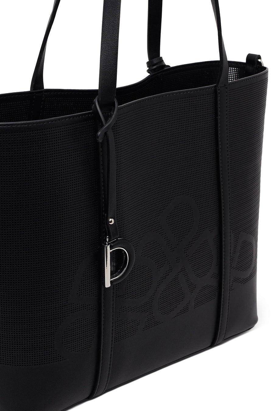 Woman Black Long-Strap Printed Shoulder Bag
