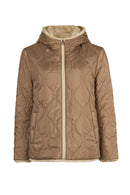 Tahoe Woman Mink Reversible Hooded Oversize Teddy Coats | Derimod