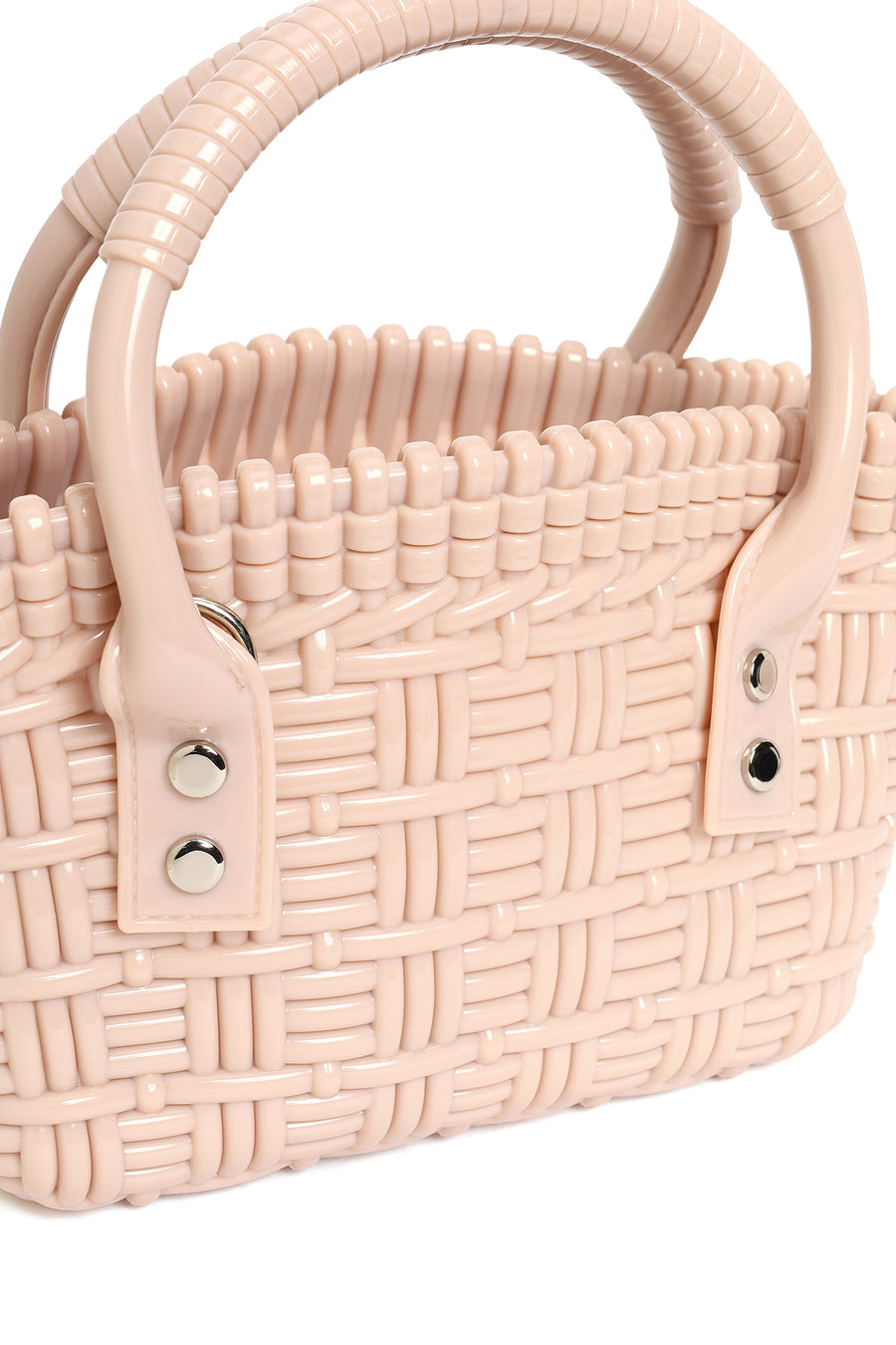 Women's Beige Long Strap Mini Jelly Handbag