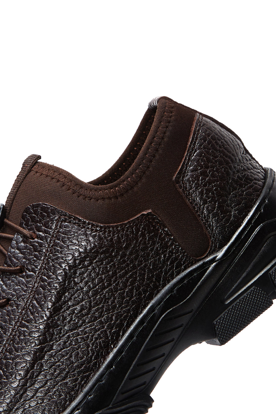 Erkek Kahverengi Deri Casual Sneaker