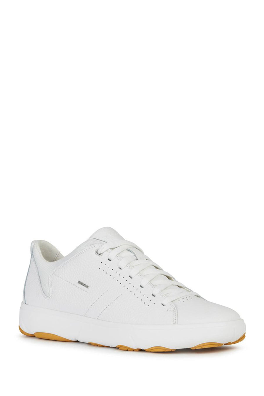 Geox Men's White Nebula Y Leather Sneaker