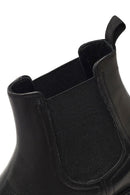 Men's Black Leather Casual Chelsea Boot | Derimod