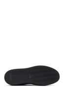 Men's Black Lace-Up Thick-Soled Leather Sneaker | Derimod