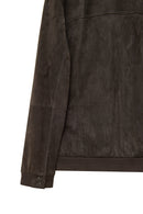 Marcelo Men's Brown Mandarin Collar Suede Leather Jacket | Derimod