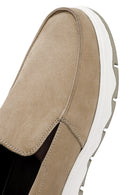 Men's Mink Nubuck Leather Comfort Loafer | Derimod