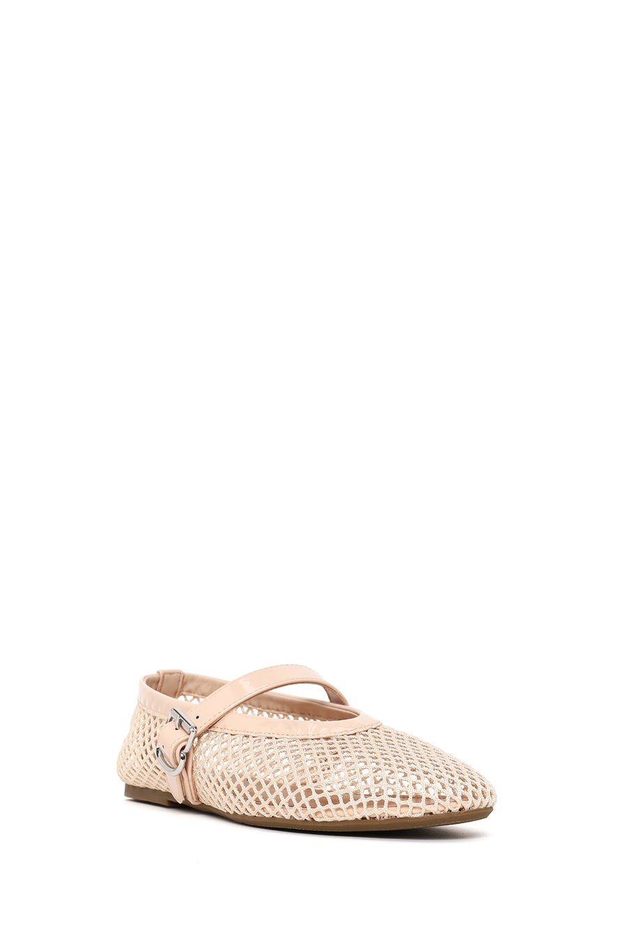Woman Beige Mesh Ballerine flats