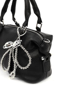 Women's Black Long Strap Charm Mini Shoulder Bag | Derimod
