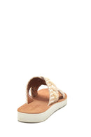 Women's Beige Flat Slippers | Derimod
