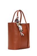 Women's Camel Long Strap Shoulder Bag with Accessory Detail | Derimod