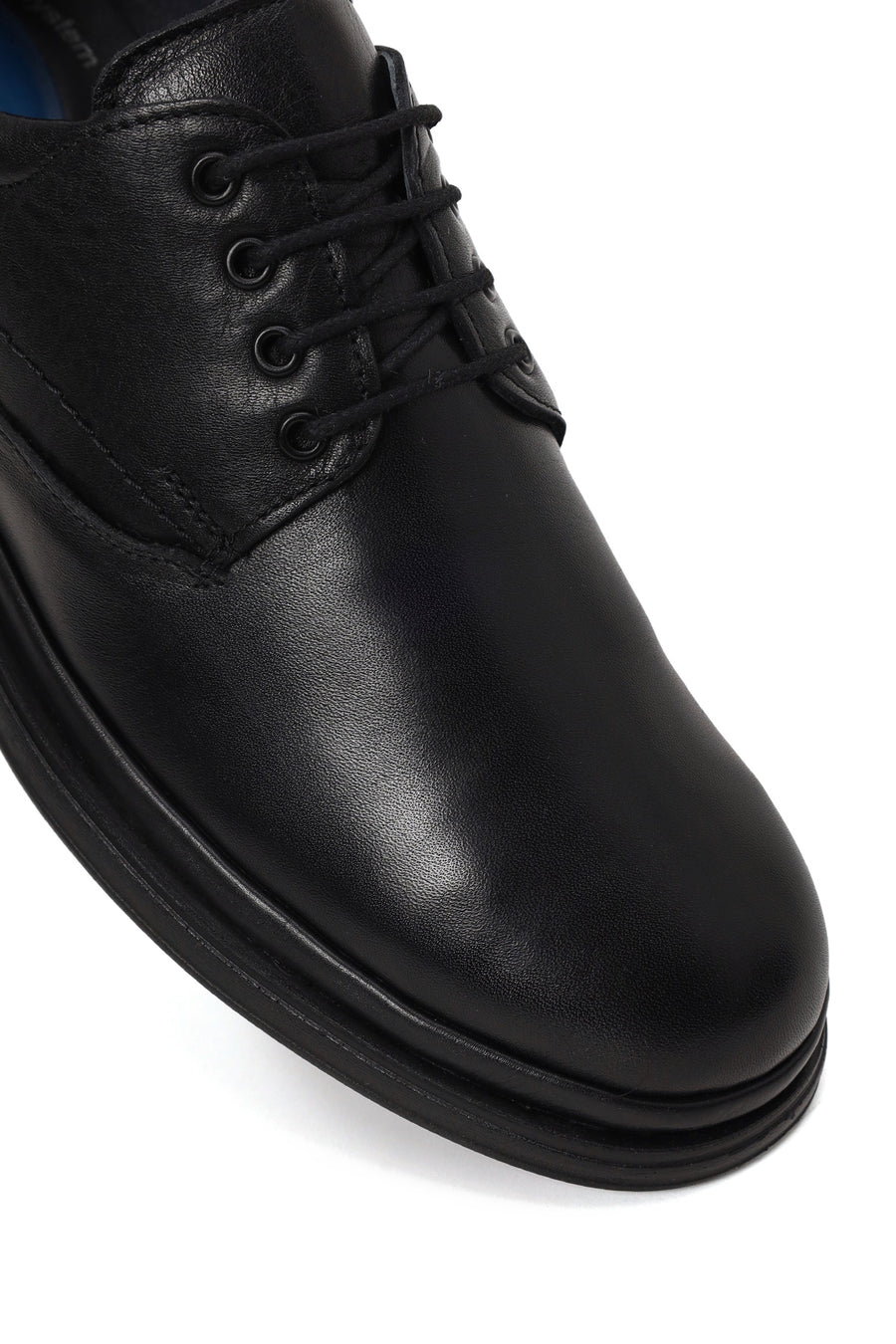 Male Black Lace-up Leather Casual Shoes