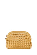 Women's Yellow Long Chain Strap Knitted Crossbody Bag | Derimod