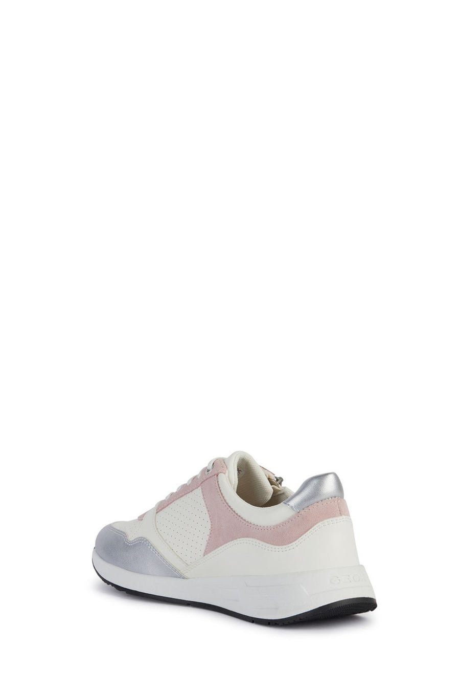Geox Women's White Bulmya Lace-up Leather Sneaker